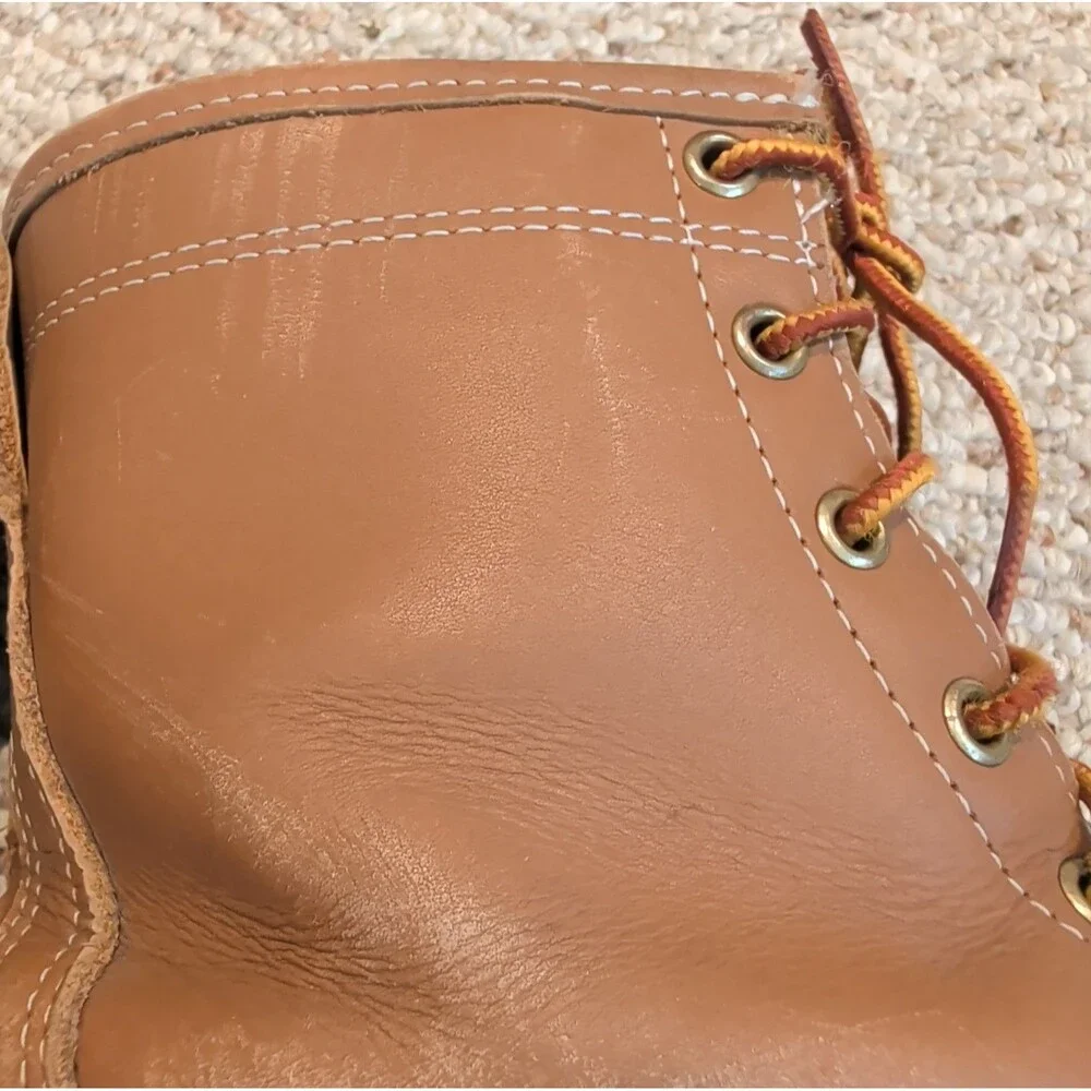 LL Bean Bean Classic Duck Boots Mens 8 Brown Tan Rubber Goretex Outdoor